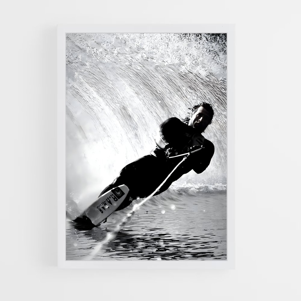 Poster Surf à la Montée – affiche Ski nautique (vue 3)